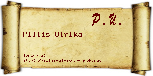 Pillis Ulrika névjegykártya
